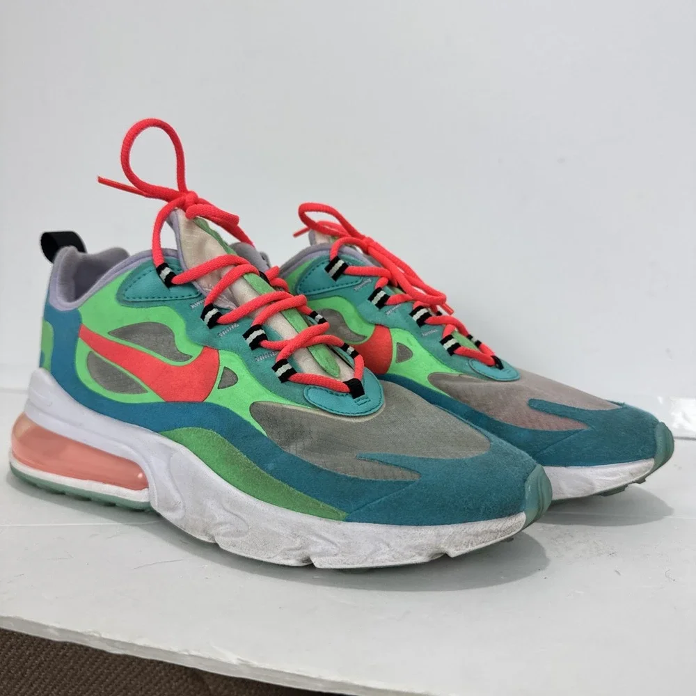 Nike Air Max 270 React‎ Electro Green Lagoon Womens Size 7.5